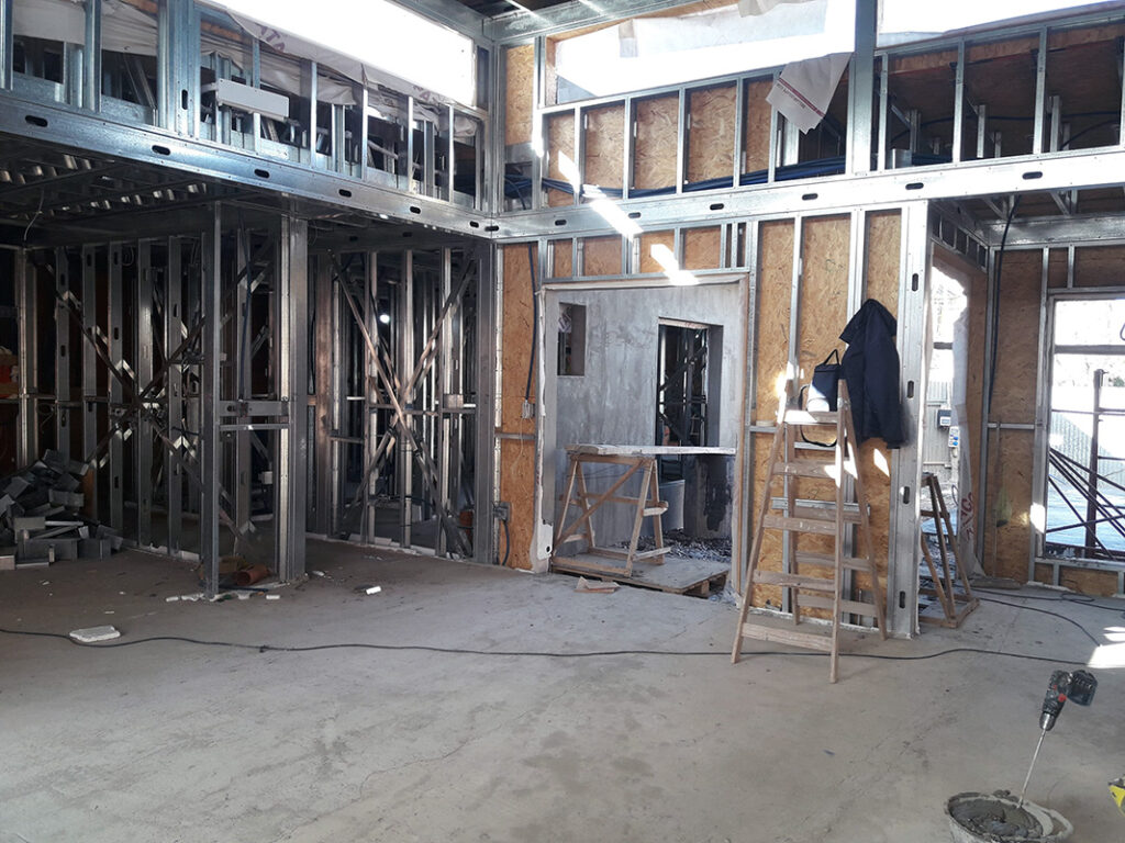 casa p estructura steel frame interior2